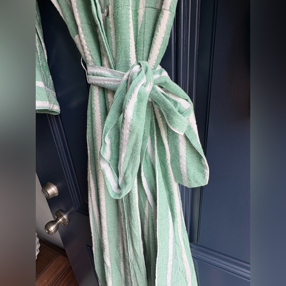 Boston Proper Mint and White Striped Dress - Picture 4 of 8